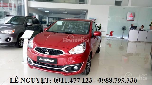 Bán xe Mitsubishi Mirage năm 2017, màu đỏ, nhập khẩu chính hãng