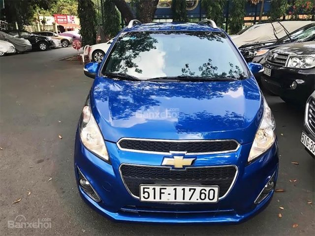 Bán Chevrolet Spark LTZ AT 2015, màu xanh lam như mới