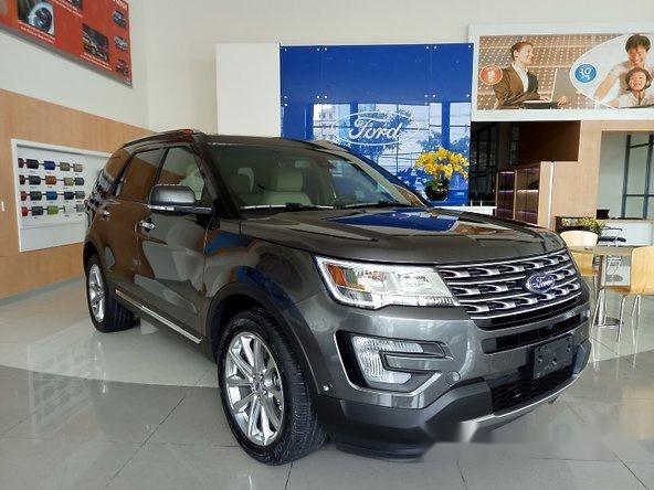 Bán Ford Explorer Limited năm 2017, màu xám, nhập khẩu chính hãng