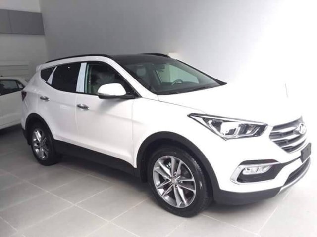 Bán Hyundai Santa Fe 2.2 màu trắng, có xe giao ngay, hỗ trợ trả góp 0961917516