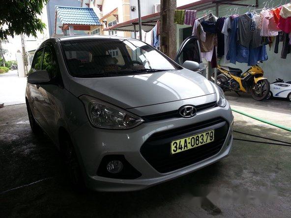 Cần bán lại xe Hyundai Grand i10 năm 2014, màu bạc số sàn, giá 330tr