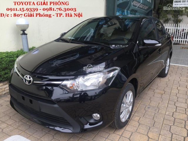 Bán xe Toyota Vios 1.5E MT 2017, màu đen, giá tốt nhất Hải Phòng, hỗ trợ và khuyến mại hấp dẫn nhất từ trước đến nay