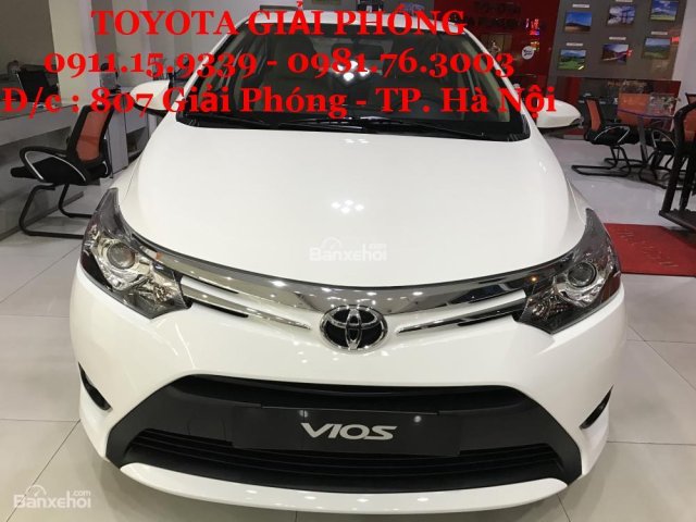 Cần bán Toyota Vios 1.5G (CVT) năm 2017, màu trắng giá cạnh tranh, hỗ trợ trả góp lãi suất chỉ 0,5% / tháng