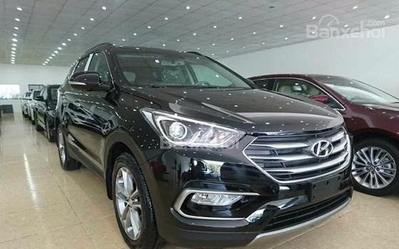 Bán ô tô Hyundai Santa Fe đời 2017, màu đen