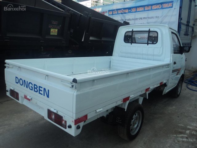 Bán xe tải Dongben 870kg, thùng lửng dài 2m5, màu trắng, giá rẻ