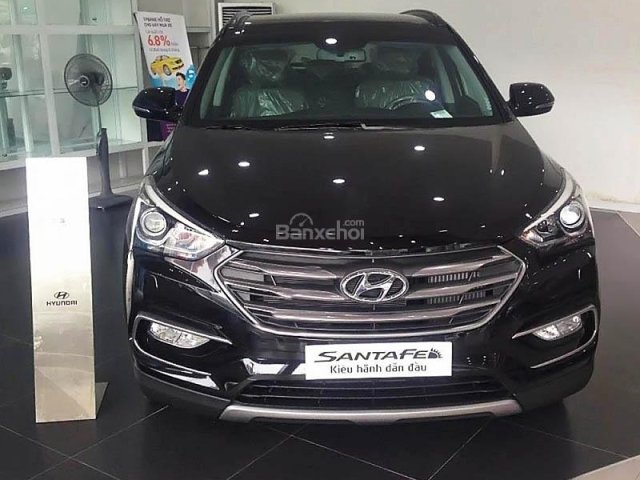 Bán Hyundai Santa Fe 2.2 4WD đời 2017, màu đen