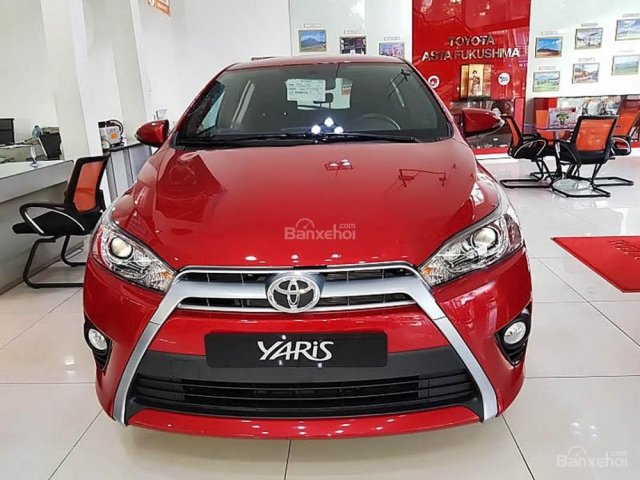 Bán Toyota Yaris 1.5G CVT sản xuất 2017, màu đỏ, nhập khẩu, 617tr