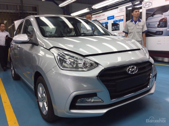 Hyundai Grand I10 bản 1.0 MT, màu bạc, ưu đãi 15 triệu tiền mặt, chỉ cần 51 triệu lấy xe. LH Hương: 0902608293