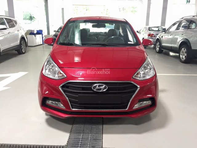 Bán xe Hyundai Grand i10 Sedan CKD số sàn, số tự động 2018, màu đỏ, bản Fulloption, hỗ trợ trả góp 80%- LH: 0904675566
