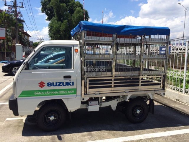 Bán Suzuki Super Carry Truck đời 2017, màu trắng, xe chở gia cầm 245tr. LH 0911935188