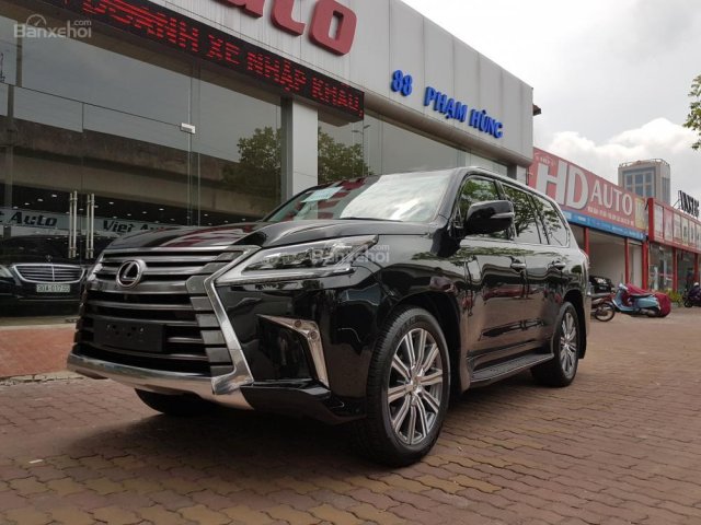 Cần bán Lexus LX570 sản xuất 2015, model 2016, màu đen, nội thất nâu