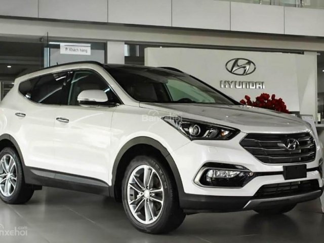 Bán Hyundai Santa Fe 2.4L 4WD đời 2017, màu trắng