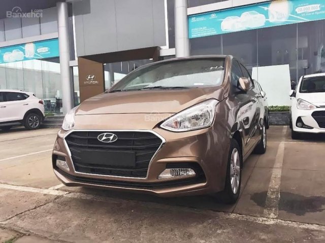 Bán Hyundai Grand i10 1.2 AT sản xuất 2017, màu nâu, 427tr