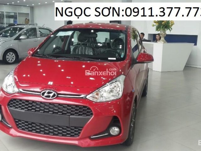 Bán xe Hyundai Grand i10 tại Đà Nẵng, màu đỏ, trả góp 90% xe, LH Ngọc Sơn: 0911.377.773