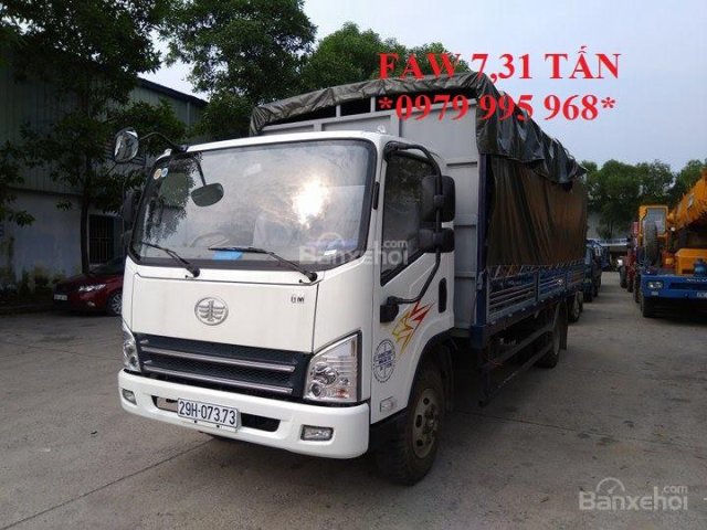 Bán xe tải Faw 7,31 tấn thùng khung mui phủ bạt dài 6,25M, liên hệ 0979 995 968