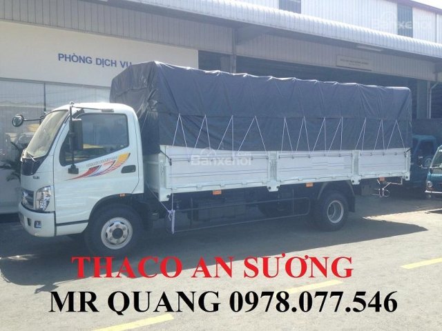 Giá xe tải Thaco Ollin 5 tấn thùng mui bạt 2018 TPHCM hỗ trợ trả góp