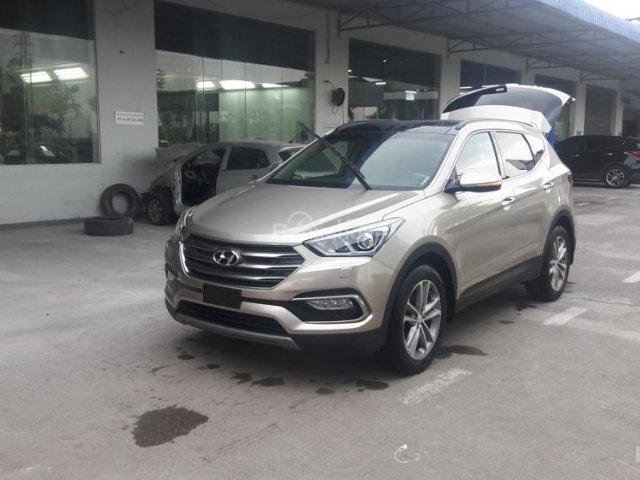 Bán Hyundai Santa Fe AT đời 2018, màu be