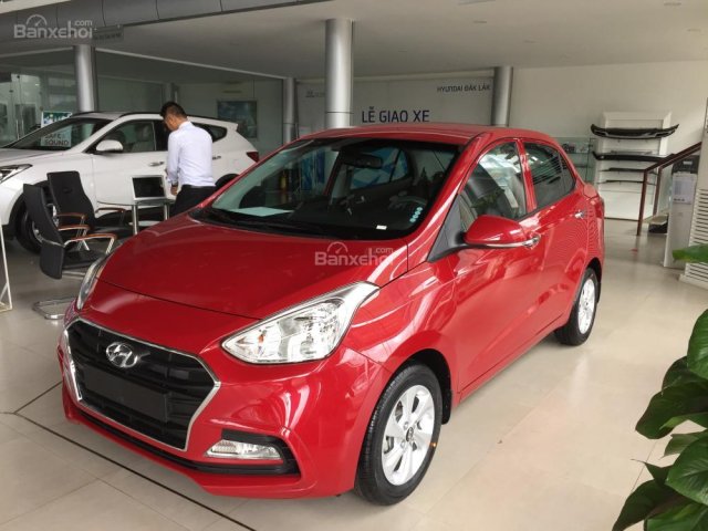 Bán Hyundai Grand i10 1.2AT bản gia đình 2018, màu đỏ, mới 100%, giảm từ 20-40 triệu, ĐT 0941.46.22.77