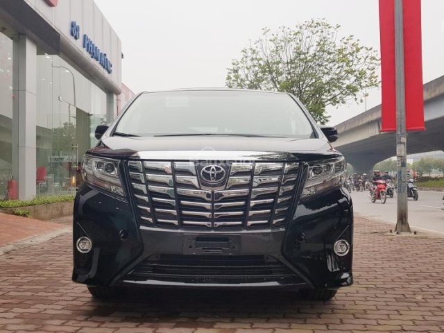 Bán Toyota Alphard 3.5L V6 sản xuất 2017 màu đen nội thất vàng kem, xe nhập khẩu nguyên chiếc mới 100%