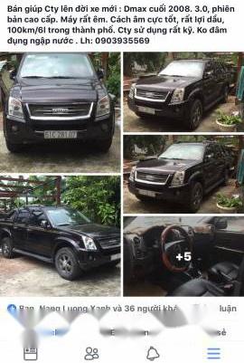 Bán ô tô Isuzu Dmax đời 2008, màu đen