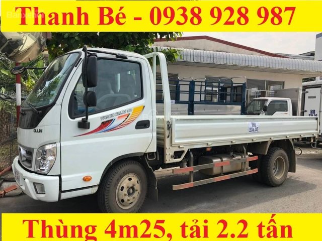 Bán Thaco Ollin 360 tải 2.4 tấn, thùng lửng, màu trắng, đời 2017, hỗ trợ trả góp 75%