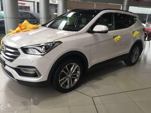 Bán xe Hyundai Santa Fe đời 2018, màu trắng