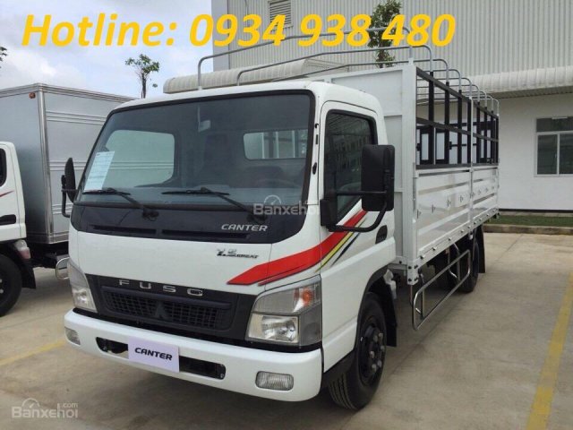 Giá xe tải Fuso Canter 4.7 - tải 1.9 tấn thùng kèo bạt, thùng kín vay 80%