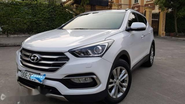 Bán Hyundai Santa Fe đời 2016, màu trắng  