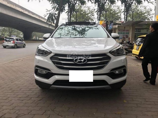 Bán Hyundai Santa Fe full dầu 2.2 CRDi 4WD màu trắng, siêu lướt sản xuất 2018