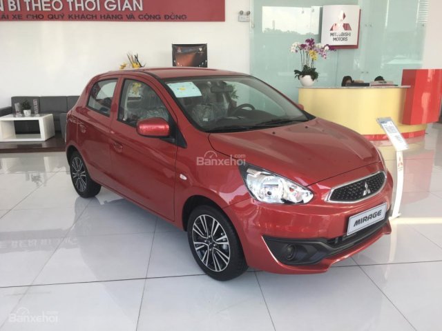 Bán Mitsubishi Mirage MT ECO năm 2017, màu đỏ, nhập khẩu nguyên chiếc, giá 345tr