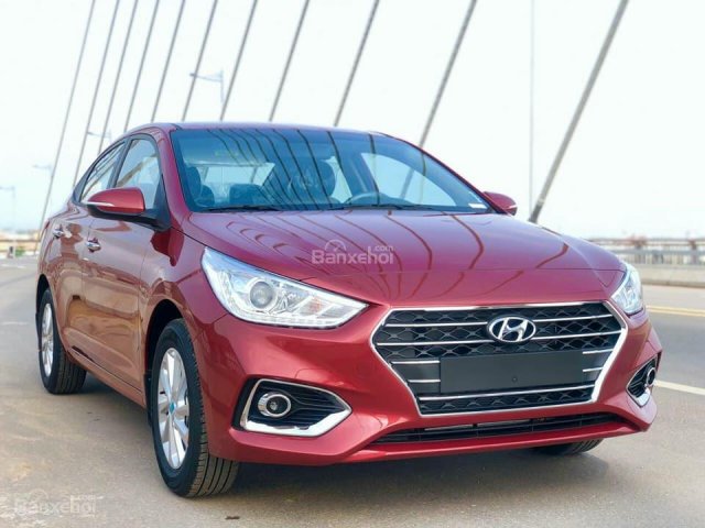 Hyundai Bà Rịa Vũng Tàu--Bán ô tô Hyundai Accent năm sản xuất 2018, màu đỏ, giá tốt