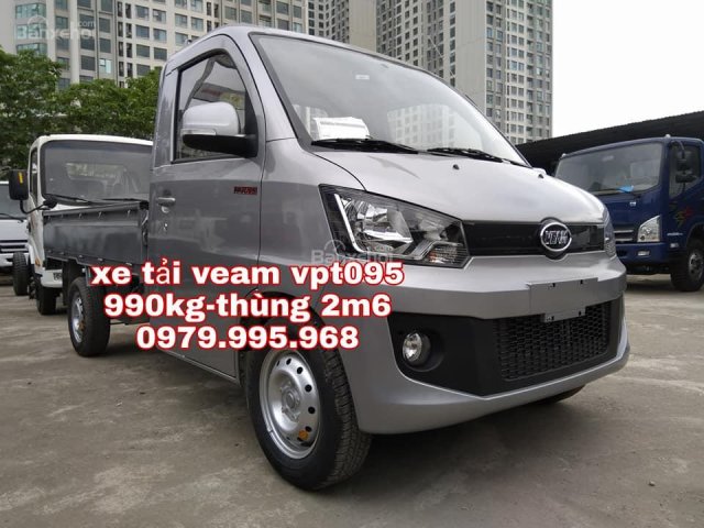 Bán xe tải nhẹ Veam VPT095 đời mới nhất, tải trọng 990kg, nội thất hiện đại, thùng 2m6, giá rẻ