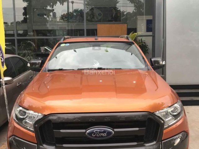 Bán Ford Ranger Wildtrak 3.2L 2015 màu cam, giá thương lượng, hỗ trợ vay ngân hàng lãi ưu đãi Hotline: 090.12678.55