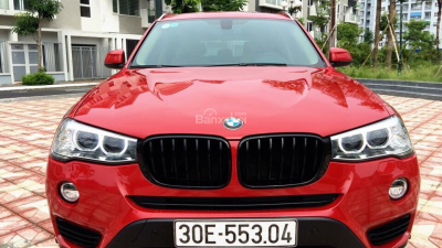 Bán xe BMW X3 sản xuất 2016 màu đỏ, 1 tỷ 750 triệu nhập khẩu