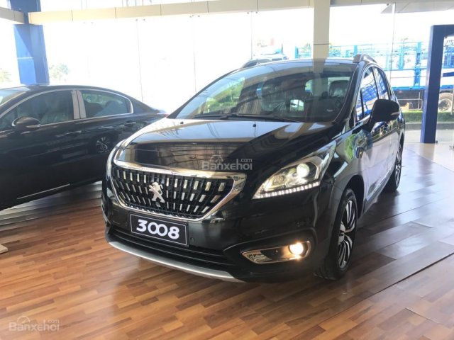 Peugeot Hải Phòng, khuyến mại khủng giá xe Peugeot 3008FL màu đen, hotline: 0123.815.1118