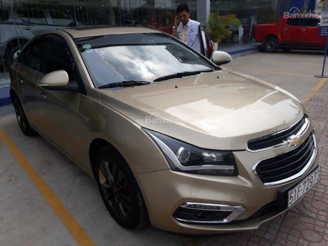 Bán Chevrolet Cruze LTZ 1.8AT màu vàng cát, số tự động, sản xuất 2016, biển Sài Gòn