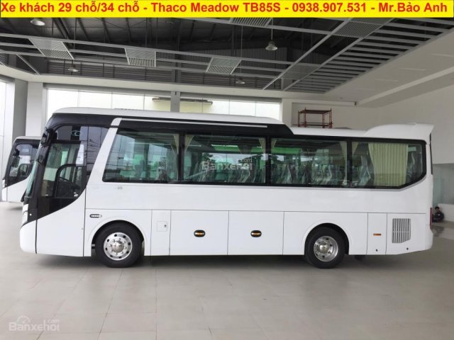 Bán xe Thaco TB85S thân dài 8m5, động cơ Weichai, mới 2018