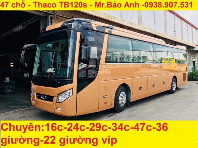 Bán 47 chỗ Thaco TB120S, động cơ Weichai mới 2018