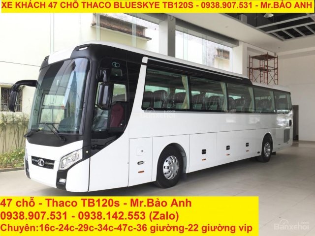 Cần bán xe khách 47 chỗ Thaco TB120S đời 2018, hỗ trợ vay ngân hàng