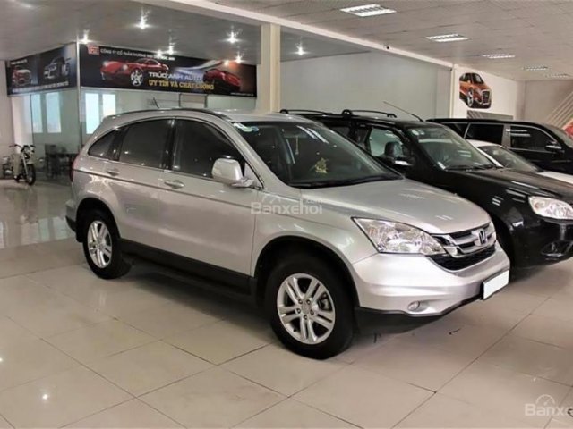 Bán xe Honda CR V 2.4 AT đời 2010, màu bạc số tự động, giá tốt