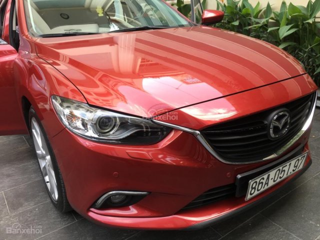 Cần bán Mazda 6 bản đủ sx 2016, xe mới đi 1.900km như xe mới màu đỏ, một đời chủ, bao test hãng