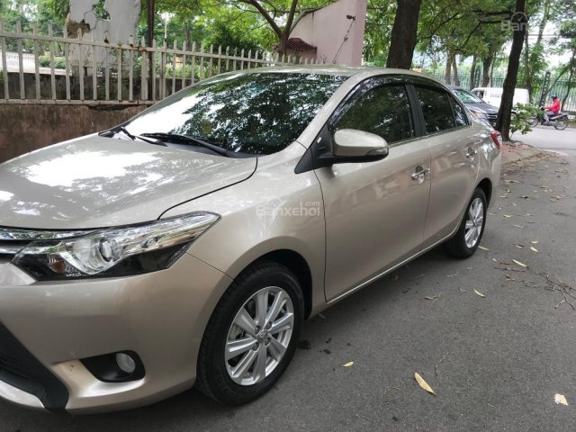 Bán Toyota Vios 1.5 G, số tự động máy CVT, sản xuất tháng 11-2016, màu vàng cát, nội thất kem cực mới, xe chính chủ