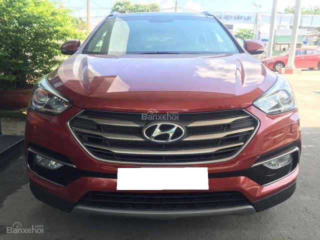 Bán Hyundai Santa Fe sản xuất năm 2017, màu đỏ, 932 triệu