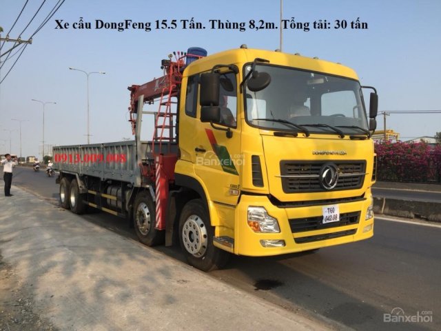 Bán xe cẩu DongFeng 15 tấn vay ngân hàng cao, xe giao ngay