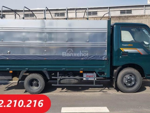 Bán xe tải 2 tấn 4 Kia Thaco K165 thùng kèo mui bạt, đời 2017. Hỗ trợ vay trả góp ngân hàng - Vui lòng LH 0922210216