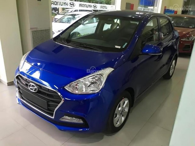 Bán Hyundai Grand i10 1.2 AT 2018, màu xanh lam