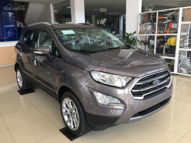 Bán Ford Ecosport Titanium 2018 màu nâu hổ phách, xe giao ngay hỗ trợ 90% - LH 0914803810