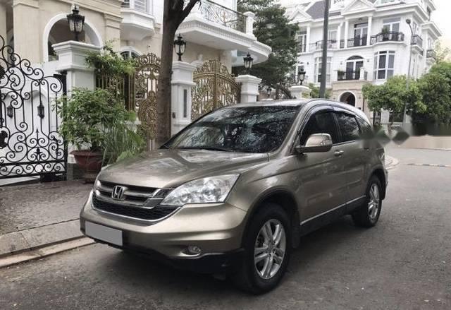 Cần bán lại xe Honda CR V 2.4AT sản xuất năm 2011, xe gia đình, màu vàng cát
