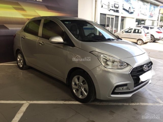 Bán Hyundai Grand i10 1.2MT đời 2017, bản đủ, màu bạc, giá thương lượng, hỗ trợ góp