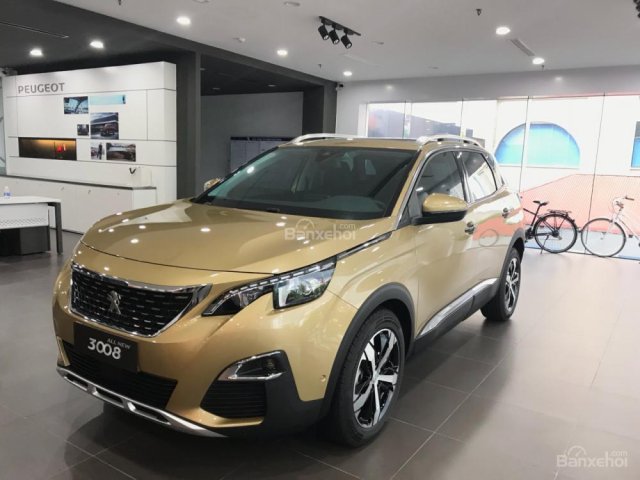 Peugeot Hải Phòng - Bán xe Peugeot 3008 All New, màu Vàng, giá ưu đãi tháng 11, tặng BHVC và phụ kiện